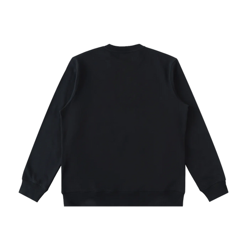 Circa 21': Black oversized heavyweight sweatshirt by Blackboard East, back view