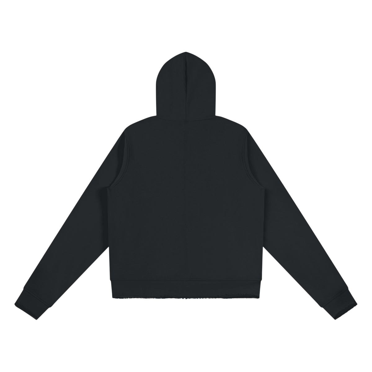 Black Known Few Full Zip Edge Hoodie | 001 Collection, Back View