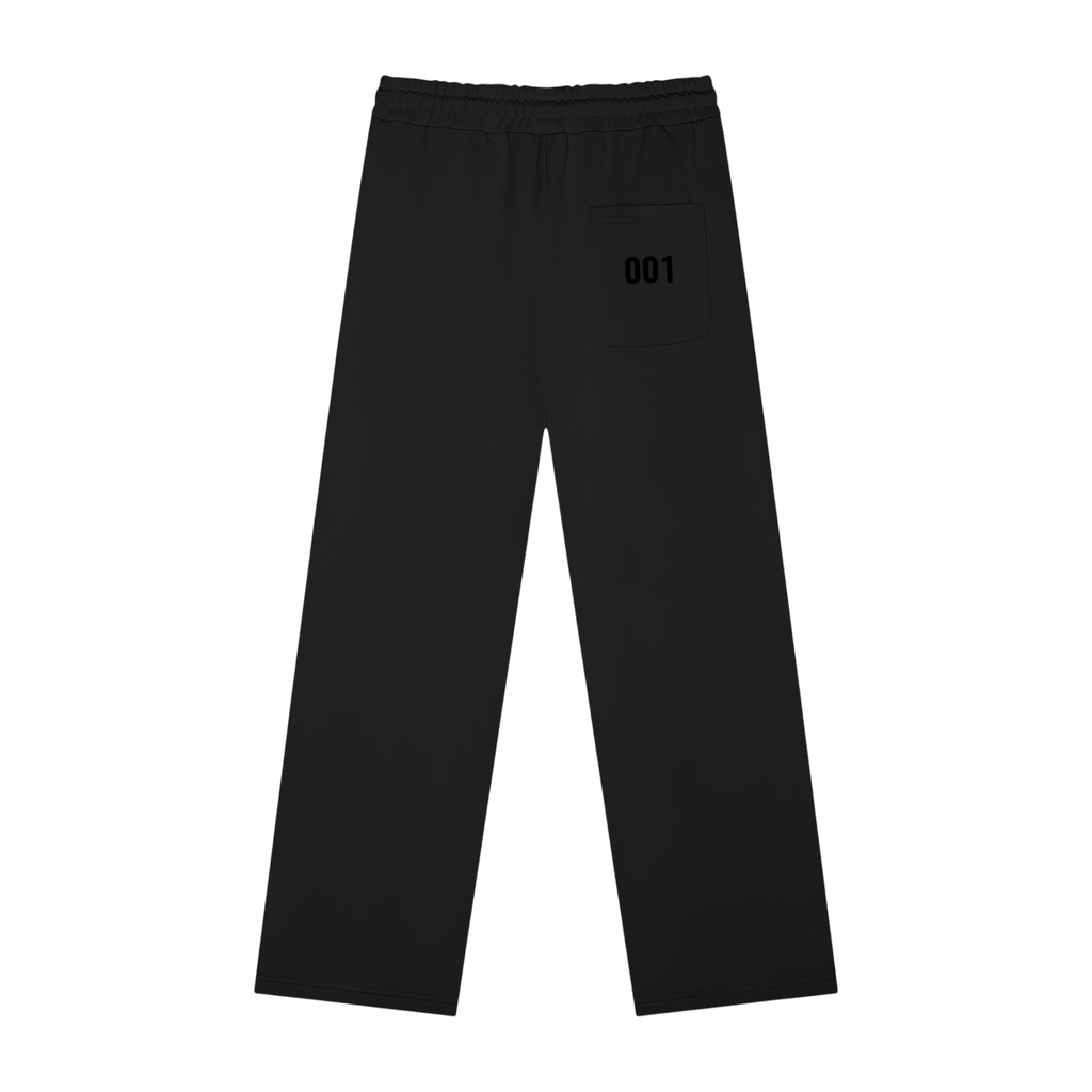 Black Known Few Heavyweight Streetwear Sweatpants | 001 Collection, Back View