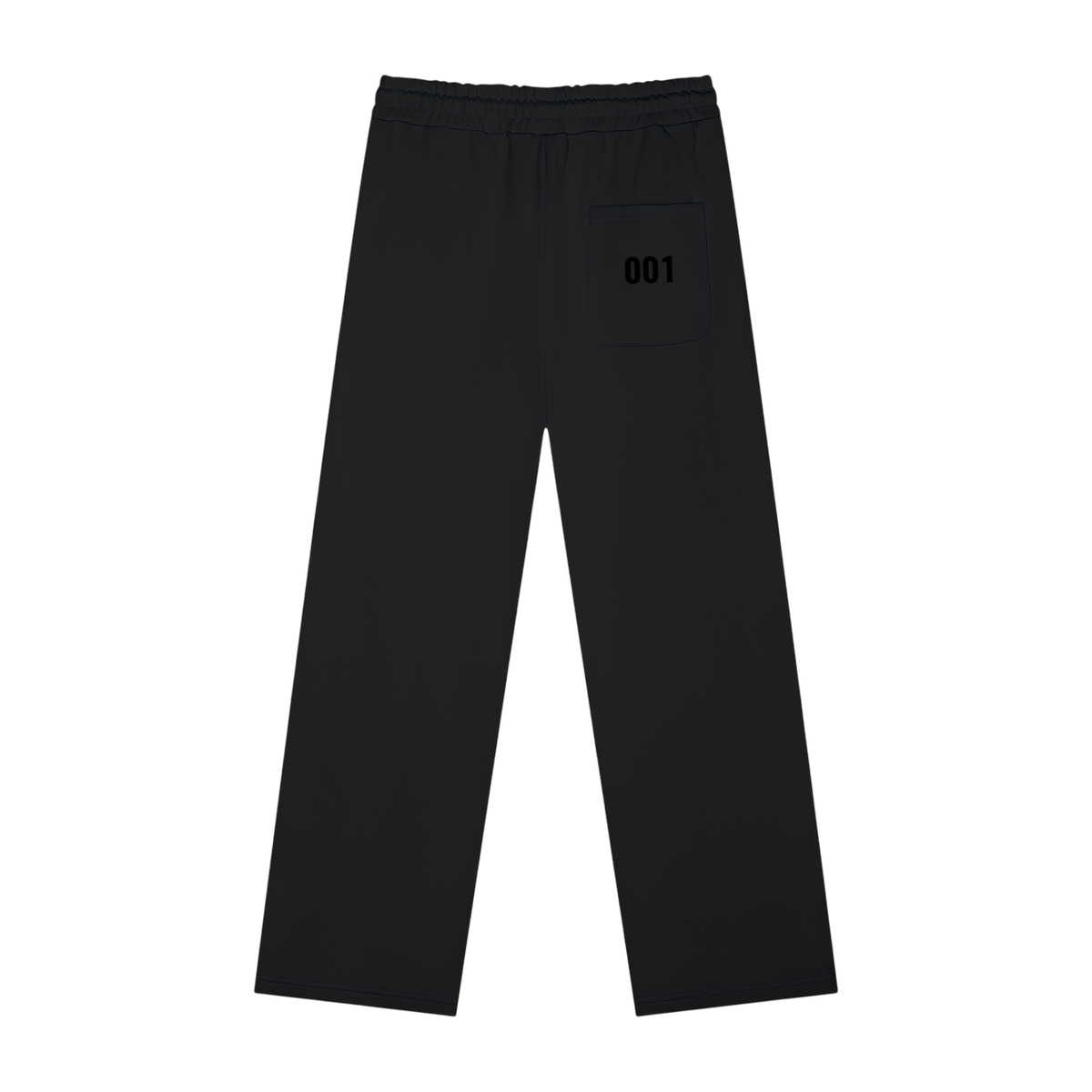 Black Known Few Heavyweight Streetwear Sweatpants | 001 Collection, Back View
