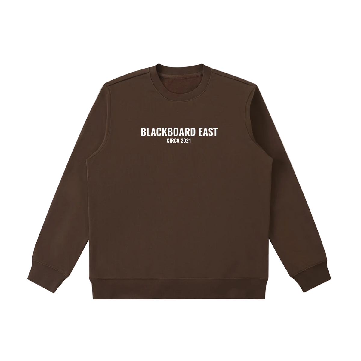Circa 21': Brown/Coffee oversized heavyweight sweatshirt by Blackboard East, front view