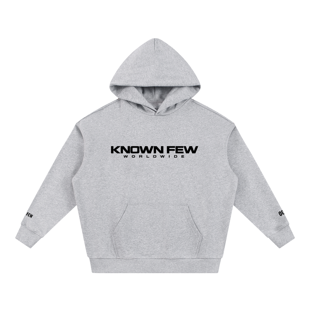 Flower Gray Known Few Heavyweight Streetwear Hoodie | 001 Collection, Front View