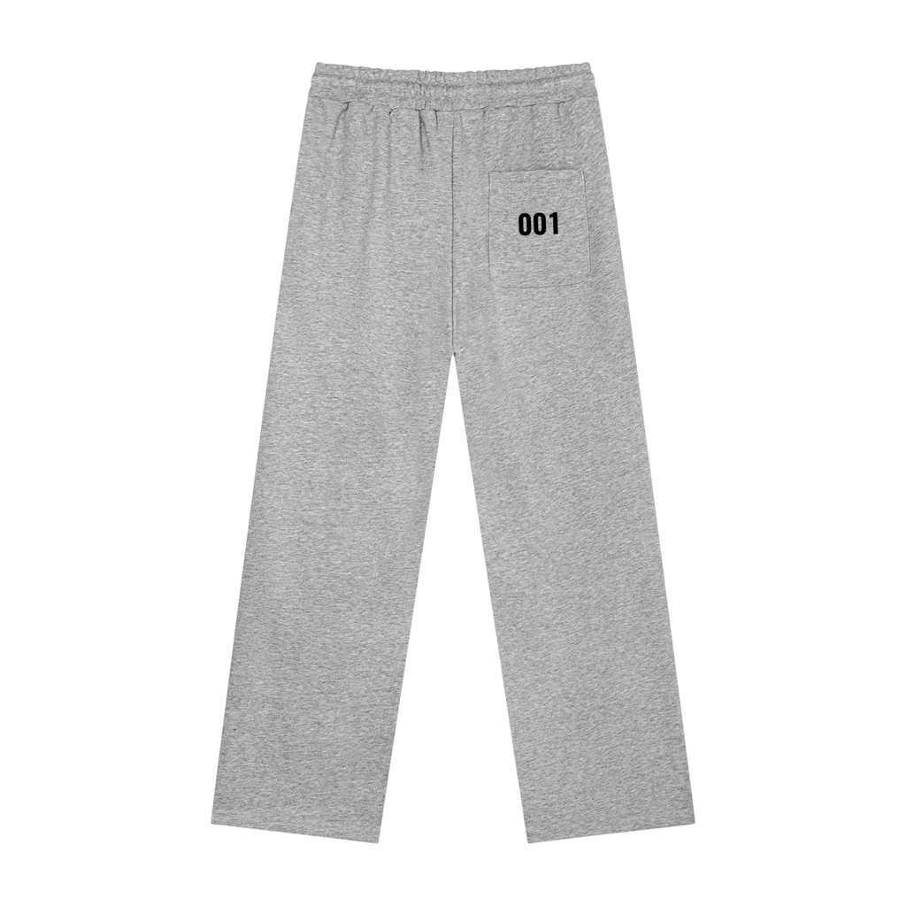 Flower Gray Known Few Heavyweight Streetwear Sweatpants | 001 Collection, Back View