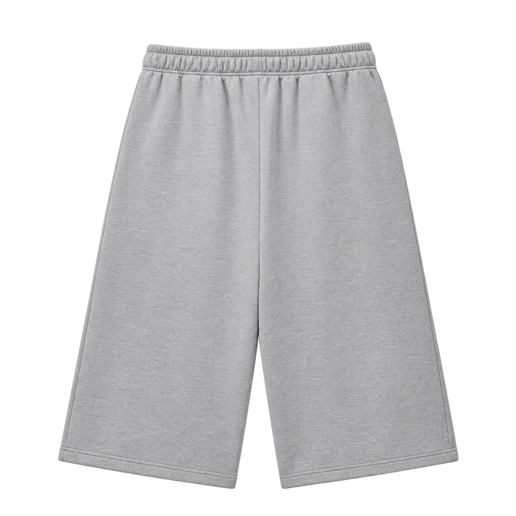 Flower Gray Known Few Three Quart Short Sweatpants | 001 Collection, Back View