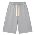 Flower Gray Known Few Three Quart Short Sweatpants | 001 Collection, Front View
