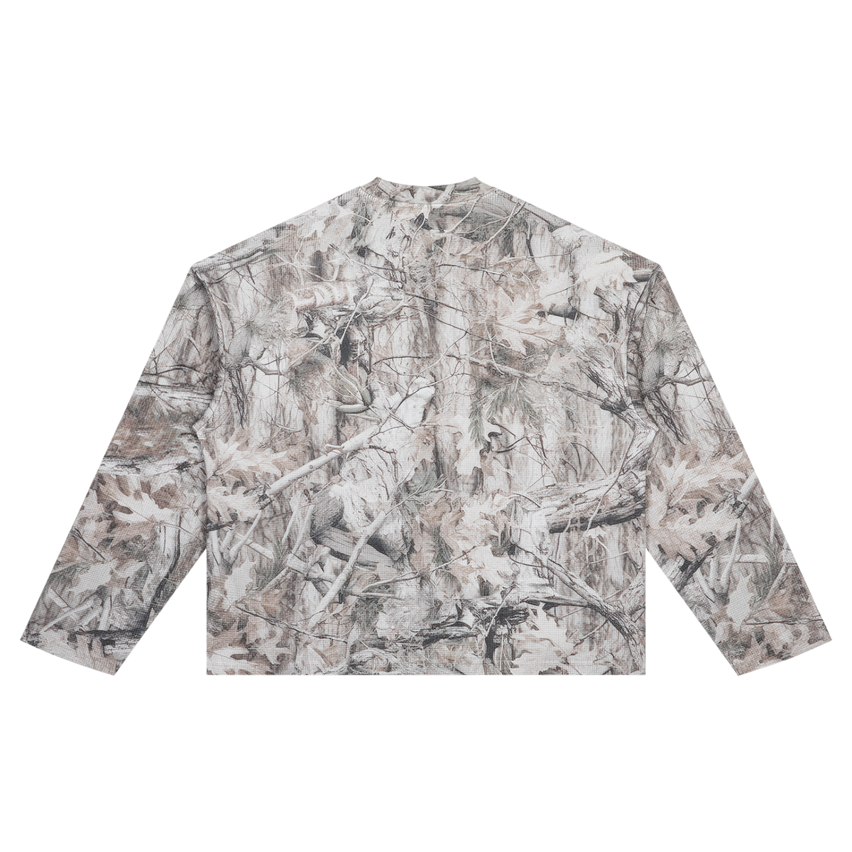 Known Few Camo Waffle Knit Long Sleeve | 001 Collection, Back View