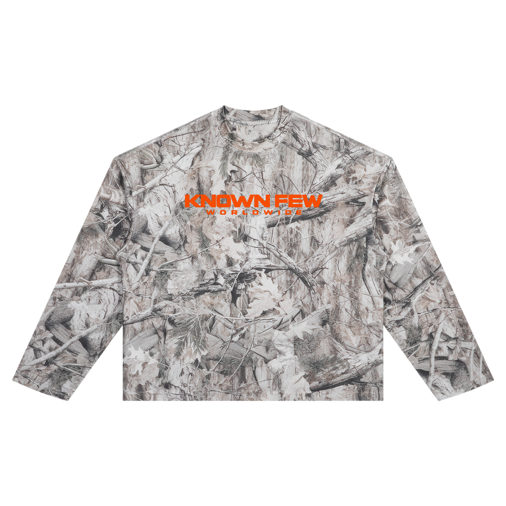 Known Few Camo Waffle Knit Long Sleeve | 001 Collection, Front View
