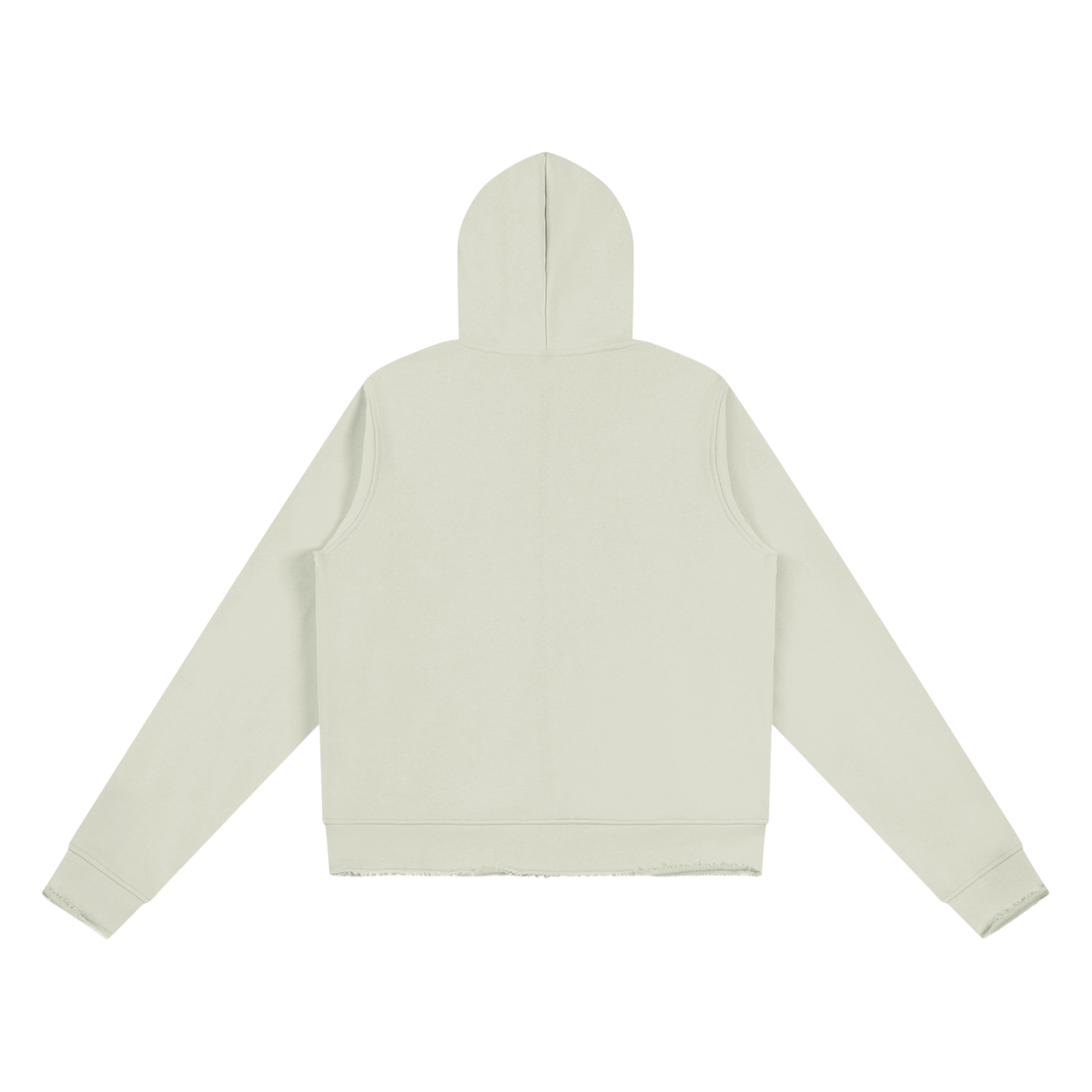 Light Gray Known Few Full Zip Edge Hoodie | 001 Collection, Back View