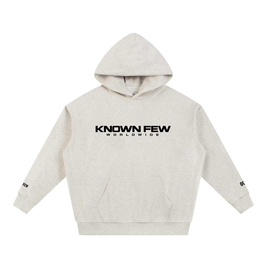 Oat Gray Known Few Heavyweight Streetwear Hoodie | 001 Collection, Front View