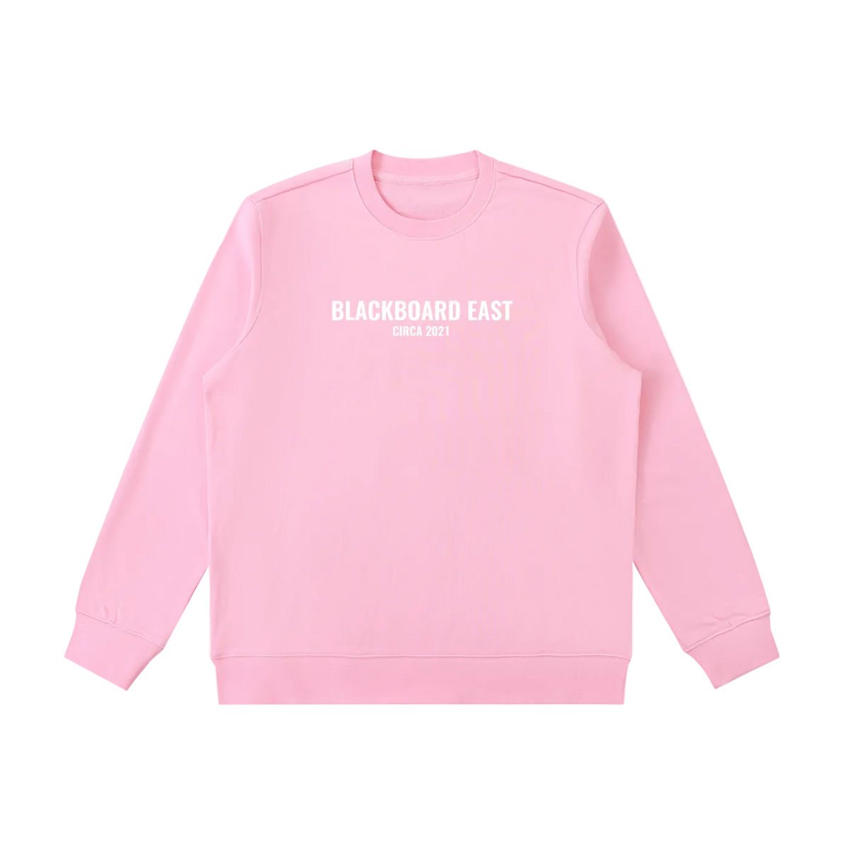 Circa 21': Pink oversized heavyweight sweatshirt by Blackboard East, front view