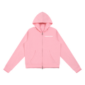 Pink Known Few Full Zip Edge Hoodie | 001 Collection, Front View