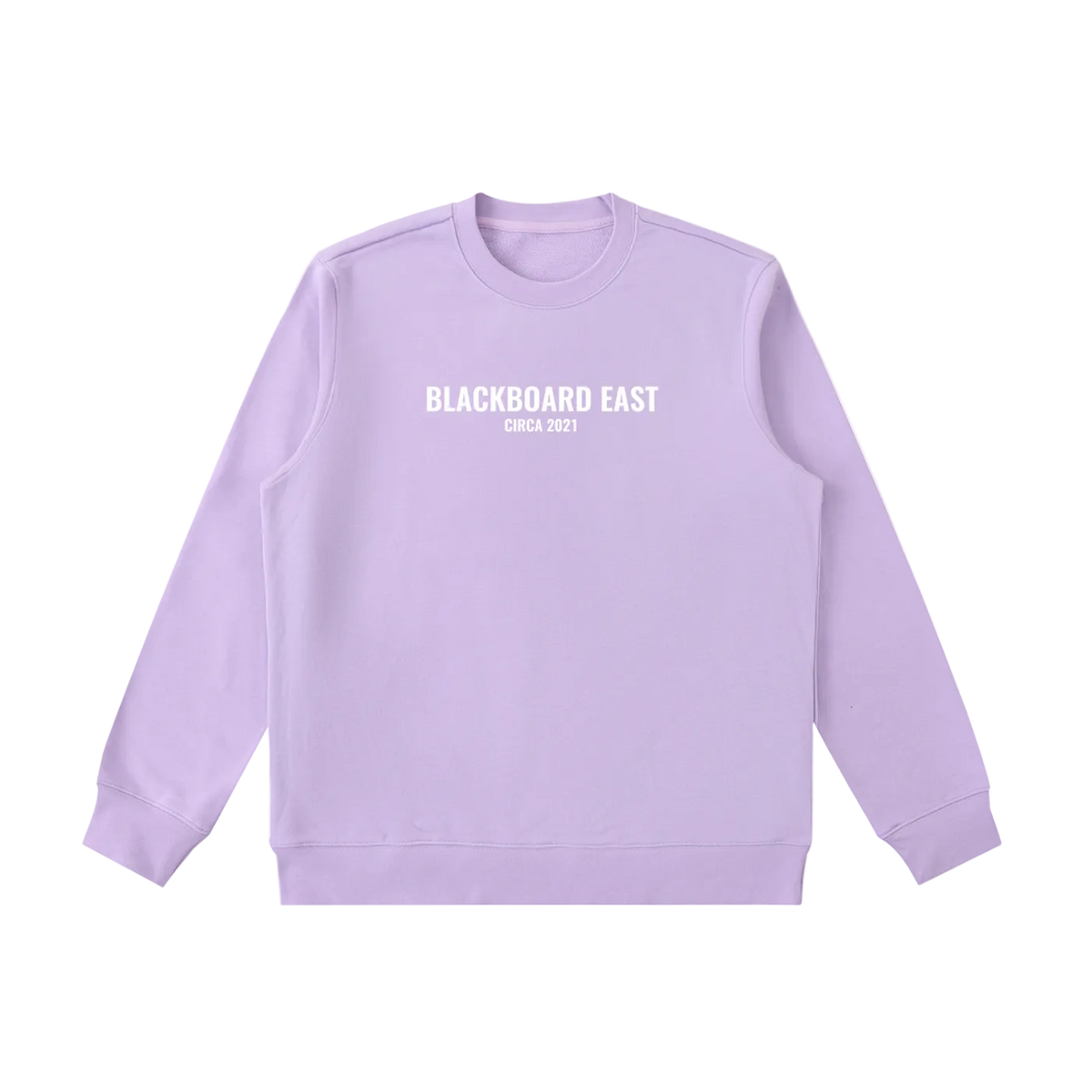 Circa 21': Purple oversized heavyweight sweatshirt by Blackboard East, front view