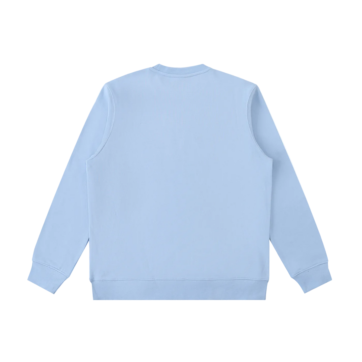 Circa 21': Sky blue oversized heavyweight sweatshirt by Blackboard East, back view
